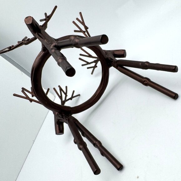 Yankee Candle Reindeer Buck Metal Votive Candle Holder Rustic Winter Decor - Picture 4 of 7